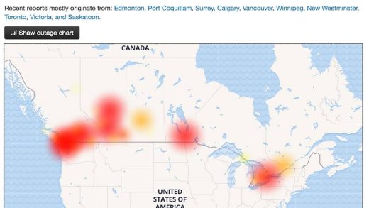Website Outages in Canada